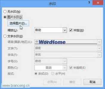 word图片添加文字水印 Word2013如何添加图片水印