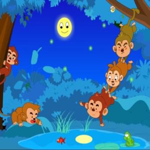 猴子捞月英语故事 猴子捞月英语故事带翻译