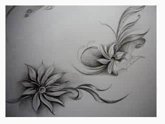 最简单铅笔画花朵图片 花朵铅笔画简单图片