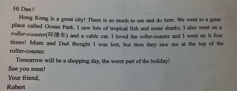 四年级英语小短文6句 关于购物的6年级英语短文