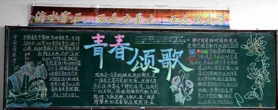 以青春为主题的黑板报 以青春励志为主题的板报图片