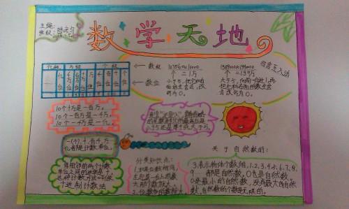 四年级第一单元手抄报 四年级数学第一单元手抄报内容