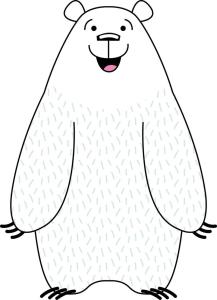 北极熊可爱卡通图片 北极熊卡通简_可爱北极熊简笔画