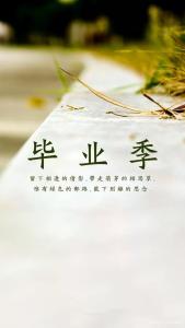 毕业的图片带字唯美 毕业季唯美图片带字