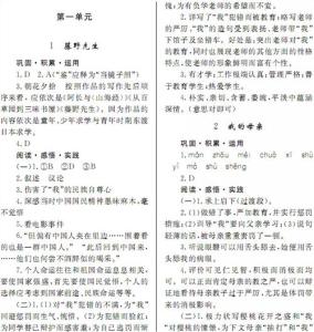 人教版八年级下册语文配套练习册答案