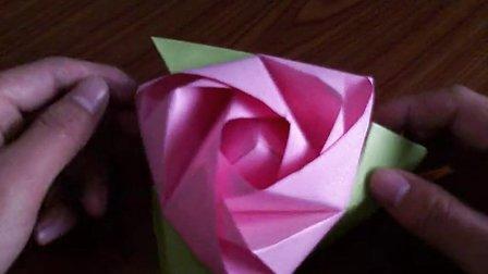 折纸玫瑰花步骤图解 多瓣折纸玫瑰的折法步骤图解