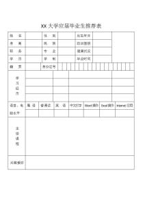 就业推荐表自我鉴定300 毕业推荐表自我鉴定