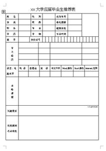 应届生的个人简历模板 大学应届毕业生个人简历模板