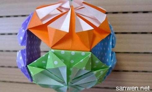 手工折纸绣球的做法 手工折纸大全绣球做法图解