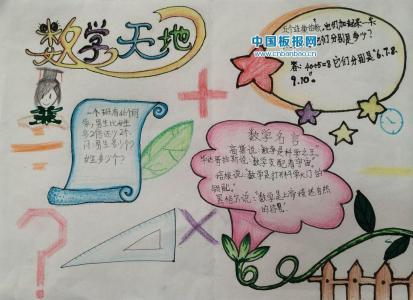 小学生简单漂亮手抄报 小学生数学手抄报图片简单又漂亮