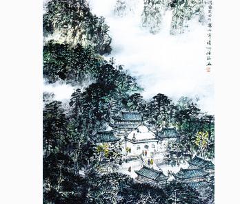 峨眉山风景图片大全 峨眉山风景中国画图片