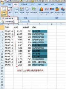 excel2007数据透视表 excel 2007透视表创建的方法