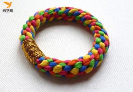 彩绳编织手链 5条绳如何编织手链