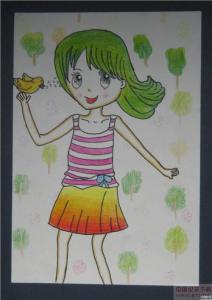 儿童彩色铅笔画图片 儿童用彩色铅笔画的画图片