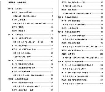 人教版生物七年级下册 人教版七年级下册生物书目录