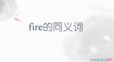 fires的同义词 fire的同义词