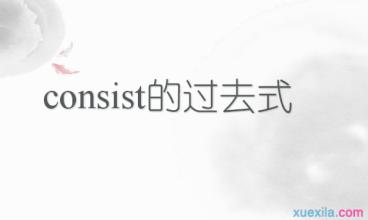 consist 过去式 consist的过去式和例句