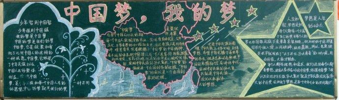 中国梦主题黑板报 我的中国梦主题黑板报图片大全