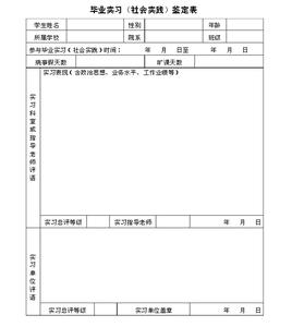 实习鉴定表小组意见 大学生毕业鉴定表小组意见