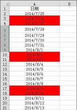 excel利用条件格式 excel2013如何利用条件格式凸显双休日