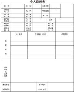 个人简历表格怎么制作 怎样用电脑制作个人简历表格