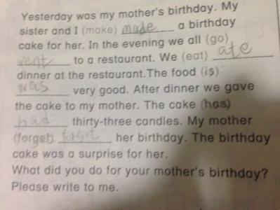 关于生日的英语作文 关于生日的七年级英语作文