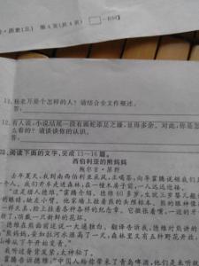 初三语文散文阅读 初三语文小说散文阅读训练题