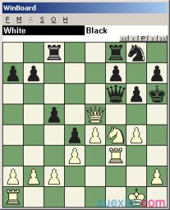国际象棋战术组合技巧 国际象棋教程之点据强点的战术组合