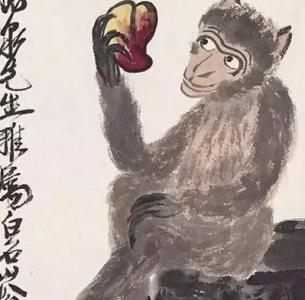 儿童中国画图片 儿童中国画猴子图片