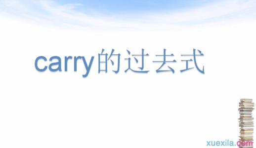 carry的过去式 carry的过去式和用法例句