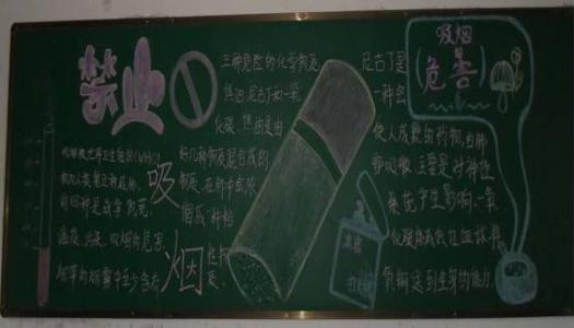 禁止吸烟黑板报 禁止吸烟的黑板报素材