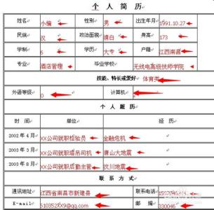 如何填写求职简历 个人求职简历如何填写