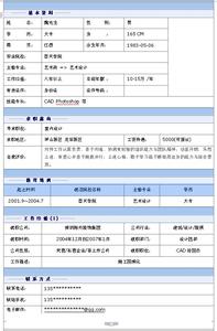 个人简历office模板 大学生简历制作模板