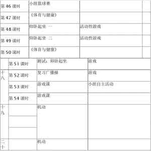 2016小学体育教学计划 小学体育教学工作计划