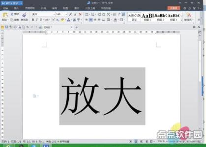 wps文字如何放大 wps如何放大文字，wps放大文字的方法