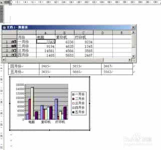 word2003图表制作 word2003表格创建图表方法