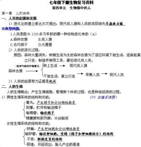 七年级政治知识点总结 人教版八年级下册政治知识点总结