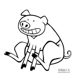 简笔画小猪的画法步骤 猪的简笔画画法