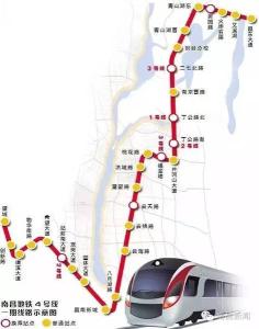 南昌地铁2号线站点图 南昌地铁4号线站点图示 买房就选这些地方！