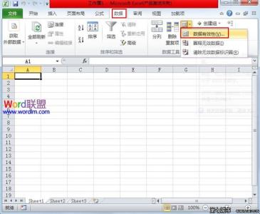 工作表下拉菜单 Excel2010工作表如何制作下拉菜单