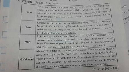 初中英语阅读文章类型 初中英语阅读文章