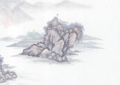 水墨山水画素材 简易水墨山水画图片_简易水墨山水画素材