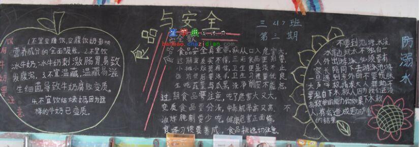 小学生食品安全黑板报 小学生食品安全黑板报设计图片大全