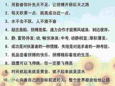 初三中考的人生格言 冲刺中考的名言警句