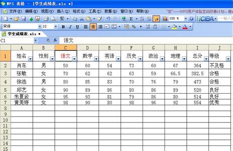 wps表格成绩排名 在wps表格中如何查询学生成绩