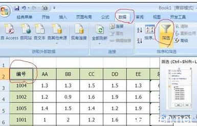 03excel筛选 excel03版自动筛选功能的使用方法