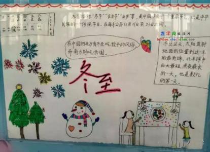 冬至手抄报图片 小学生冬至手抄报