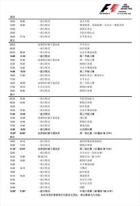 f1赛车2016赛程表 2016f1赛程表 2016年f1赛程时间表 f1赛车2016赛程表时间安排