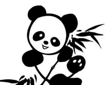 大熊猫吃竹子简笔画 大熊猫吃竹子图画，大熊猫吃竹子简笔画