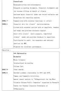 投资分析师简历 投资分析师英文简历范本